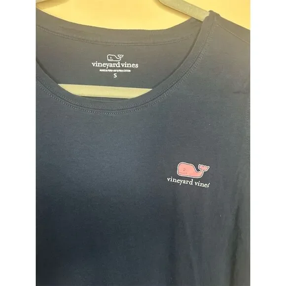 Vineyard Vines Women's Long Sleeve Navy Blue T-Shirt Size S - Picture 3 of 3